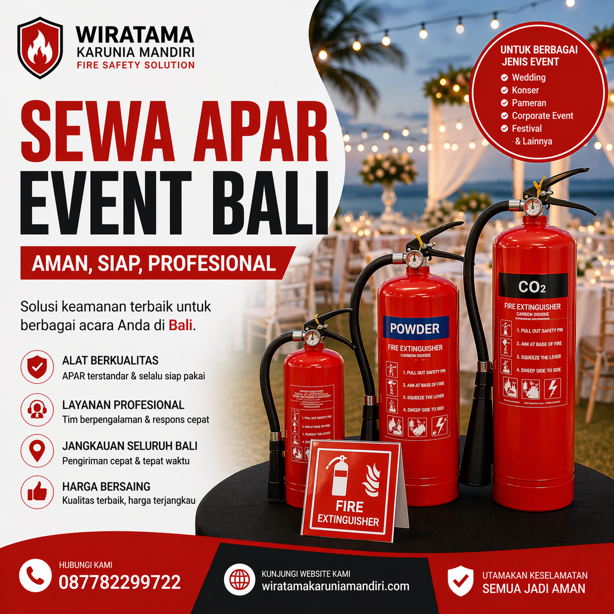 Sewa APAR Event Bali, rental apar bali