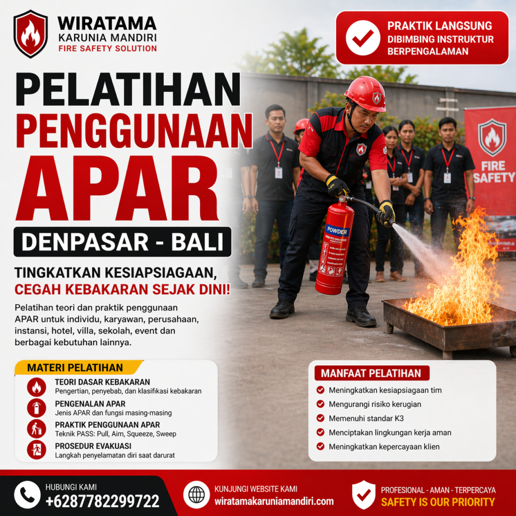 Pelatihan Penggunaan APAR Denpasar, Training APAR Bali Profesional