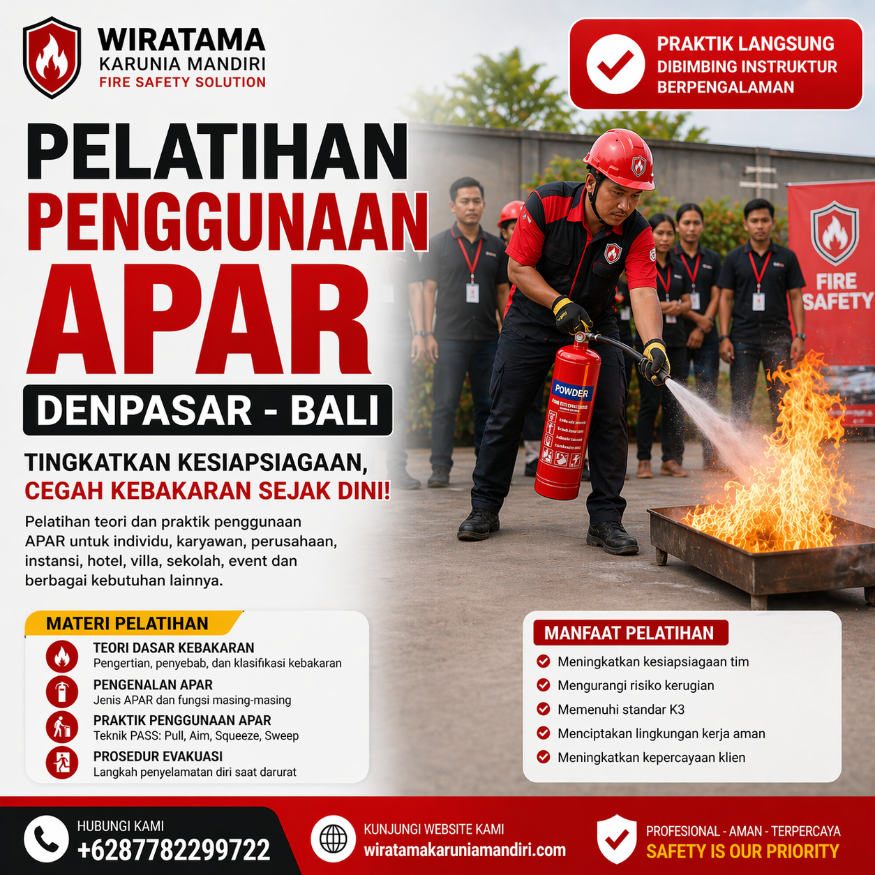 Pelatihan Penggunaan APAR Denpasar, Training APAR Bali Profesional