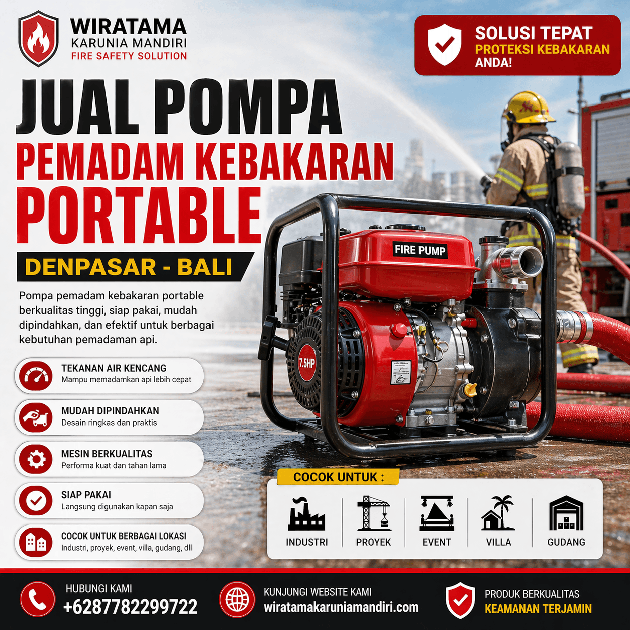 pompa pemadam portable, Pompa Pemadam Kebakaran Portable, Jual Pompa Pemadam Kebakaran Portable, Pompa Pemadam Kebakaran Portable Denpasar